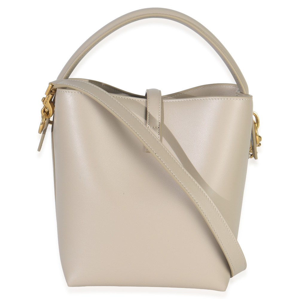 Saint Laurent Beige Shiny Calfskin Small Le 37 Bucket Bag - Picture 2 of 8